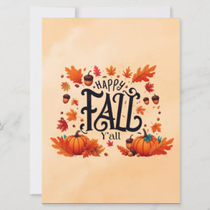 Gelukkig Herfst Y'all klassieker  Feestdagenkaart