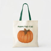 Gelukkig Herfst Y'all! Pumpkin Bag Tote Bag (Voorkant)