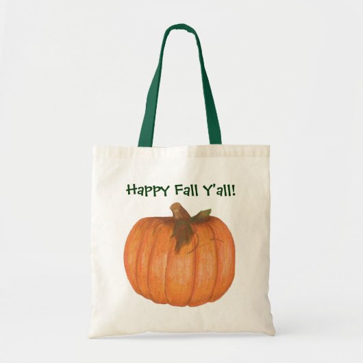 Gelukkig Herfst Y'all! Pumpkin Bag Tote Bag (Voorkant)