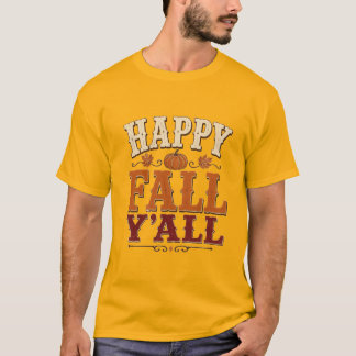 Gelukkig Herfst Y'all Vintage Zuidelijke Herfst On T-shirt