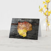 Gelukkig herfstkaart kaart (Gele Bloem)