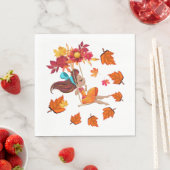 Gelukkig herfstpapier  servet (Insitu)