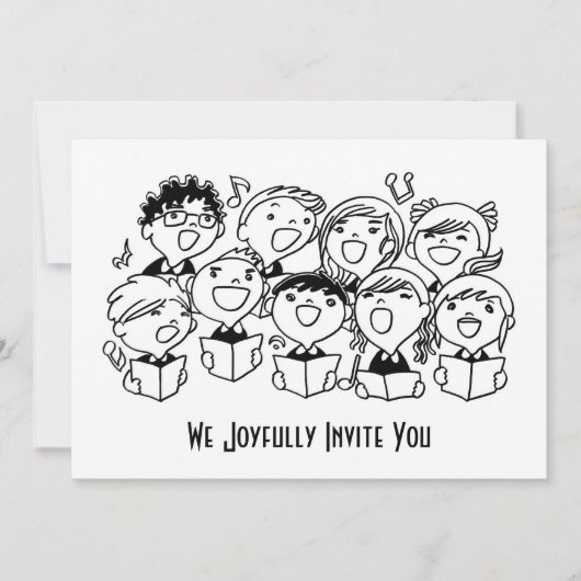 Gelukkig het zingen van de Uitnodiging van Kindere (Voorkant)