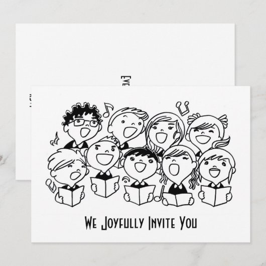 Gelukkig het zingen van de Uitnodiging van Kindere (Voorkant / Achterkant)