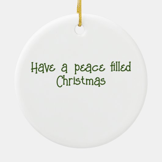 Gelukkig Hippie Kerstornament Keramisch Ornament (Achterkant)