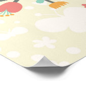 Gelukkig, hipster, trendy, retro, , leuk, leuk, le poster (Hoek)