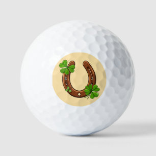 Gelukkig Hoefijzer Met Groene Klavertjes Golfballen