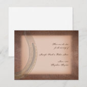 Gelukkig Hoefijzer op bruin leer Save the Date (Voorkant / Achterkant)