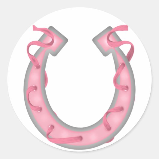 Gelukkig Hoefijzer - SRF Ronde Sticker (Voorkant)