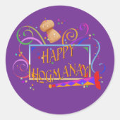 Gelukkig Hogmanay! Ronde Sticker (Voorkant)