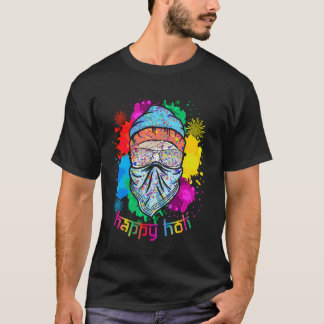 Gelukkig Holi Hindoe Festival Kleuren Phagwah Zonn T-shirt