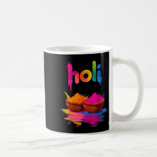 Gelukkig holi kleurpoeder festival van kleuren ont koffiemok