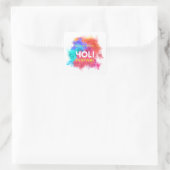 Gelukkig Holi Vierkante Sticker (Tas)