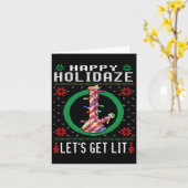 Gelukkig Holidaze Wiet Lelijke Trui Kerst T-shirt Kaart (Gele Bloem)