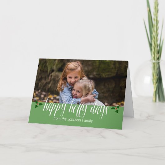 Gelukkig Holly Dagen van de Vakantie ____ van de F Kaart (Voorkant)