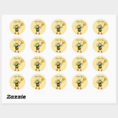 Gelukkig Hommel Bedankt Ronde Sticker (Vel)