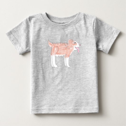 Gelukkig Hond Baby T-Shirt (Voorkant)