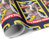 Gelukkig Hond Feest Toeters Cadeaupapier (Rol Hoek)
