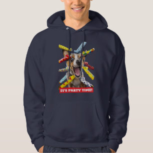 Gelukkig Hond Feest Toeters Hoodie