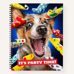 Gelukkig Hond Feest Toeters Notitieboek