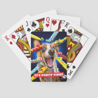 Gelukkig Hond Feest Toeters Pokerkaarten