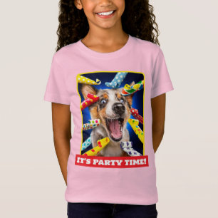 Gelukkig Hond Feest Toeters T-shirt