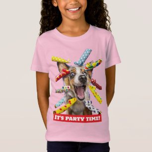 Gelukkig Hond Feest Toeters T-shirt