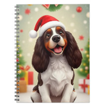 Gelukkig honden die een kerstmannenhoed dragen