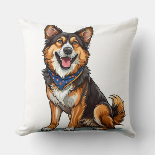Gelukkig honden leuk huisdier liefhebber huis deco kussen