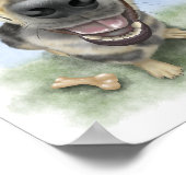 Gelukkig honden strip portret poster (Hoek)