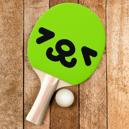 Gelukkig Hondengezicht Groen Tafeltennisbatje