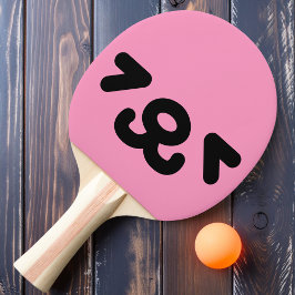 Gelukkig Hondengezicht Licht Roze Tafeltennisbatje