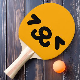 Gelukkig Hondengezicht Oranje Tafeltennisbatje