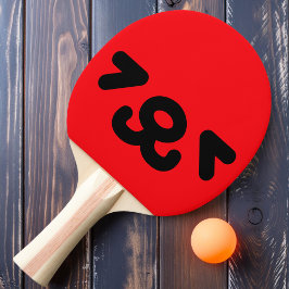 Gelukkig Hondengezicht Rood Tafeltennisbatje