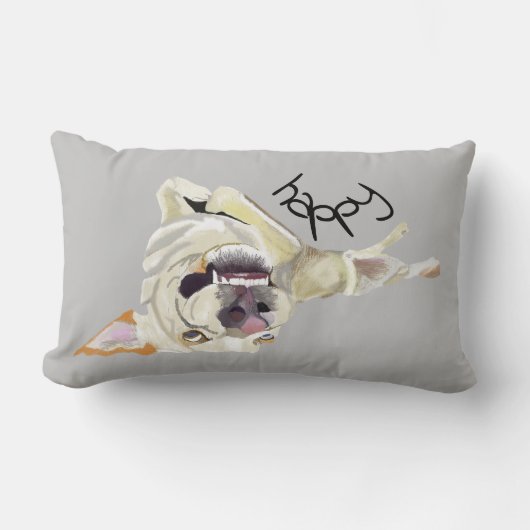 Gelukkig hondenkussen! kussen (Voorkant)