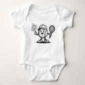 Gelukkig honkbal met Sparkler en Racket Romper (Voorkant)