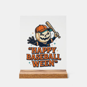 Gelukkig honkbal Ween vintage Halloween honkbal De Acryl Bord