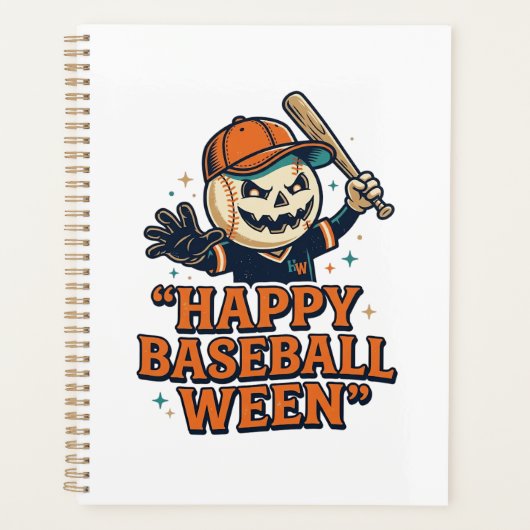 Gelukkig honkbal Ween vintage Halloween honkbal De Planner (Voorkant)
