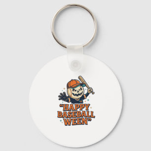 Gelukkig honkbal Ween vintage Halloween honkbal De Sleutelhanger