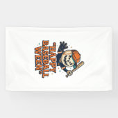 Gelukkig honkbal Ween vintage Halloween honkbal De Spandoek (Horizontaal)