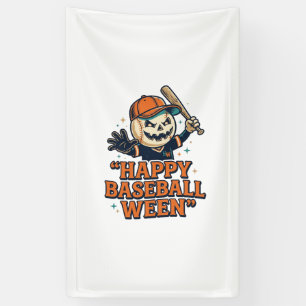 Gelukkig honkbal Ween vintage Halloween honkbal De Spandoek