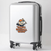 Gelukkig honkbal Ween vintage Halloween-honkbal De Sticker (Koffer)