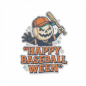 Gelukkig honkbal Ween vintage Halloween-honkbal De Sticker (Voorkant)