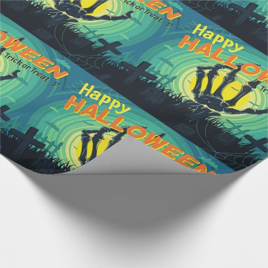 Gelukkig hoogtepunt van de dood cadeaupapier (Hoek)