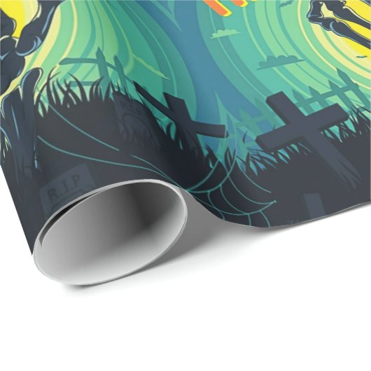 Gelukkig hoogtepunt van de dood cadeaupapier (Rol Hoek)