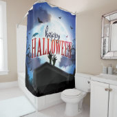 Gelukkig hoogtepunt van de dood douchegordijn (In situ)