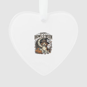 Gelukkig Howl-O-Ween Beagle Heksenhoed Halloween T Ornament