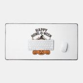 Gelukkig Howl-O-Ween Corgi Halloween Hond Vector O Bureaumat (Keyboard & Muis)