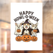 Gelukkig Howl-O-Ween Corgi Halloween Hond Vector O Raamsticker (Vel 2)