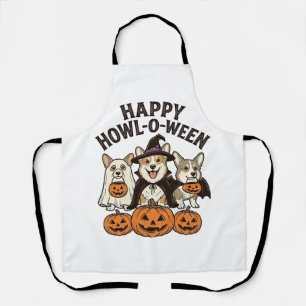 Gelukkig Howl-O-Ween Corgi Halloween Hond Vector O Schort